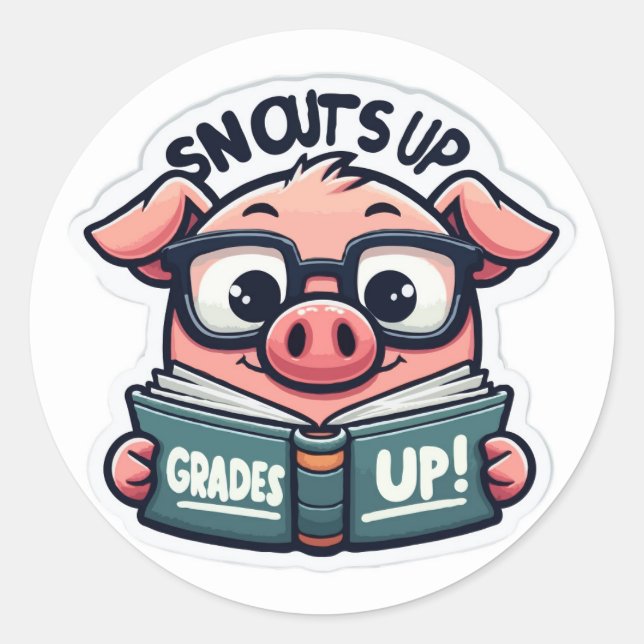 Adesivo Redondo Ataques, Grades Para Cima - Volta Para A Escola (Frente)