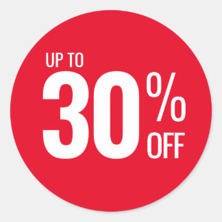 Adesivo Redondo Até 30% OFF (30) Venda a retalho de pequenas empre