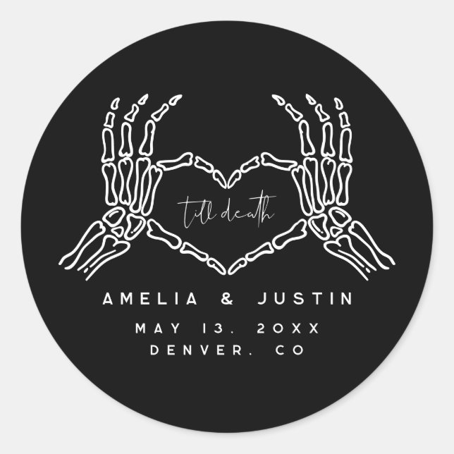 Adesivo Redondo Até a morte do Halloween... (Frente)