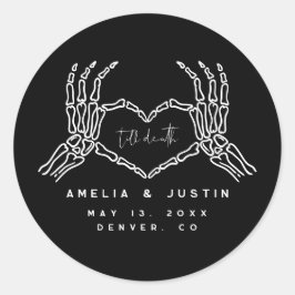 Adesivo Redondo Até a morte do Halloween...