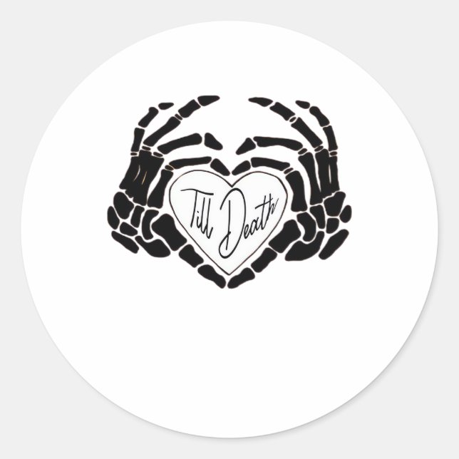 Adesivo Redondo Até a morte nos dá Design engraçada - Víblias de a (Frente)