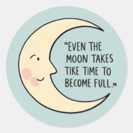 Adesivo Redondo Até Os Pinheiros Da Lua