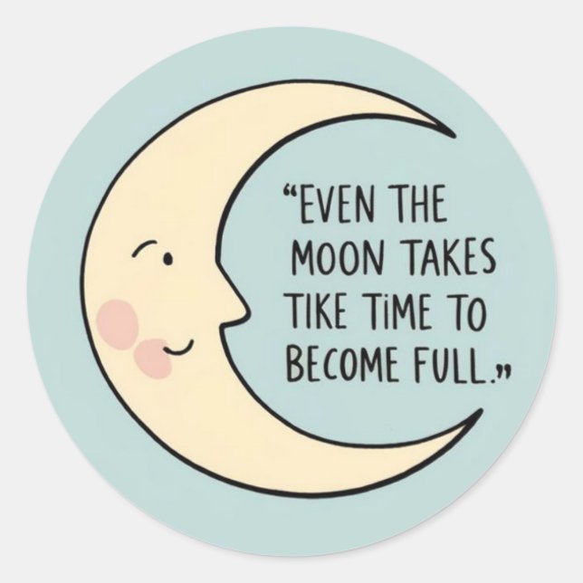 Adesivo Redondo Até Os Pinheiros Da Lua (Frente)