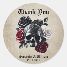 Adesivo Redondo Até que a morte nos faça parte do casamento de Hal