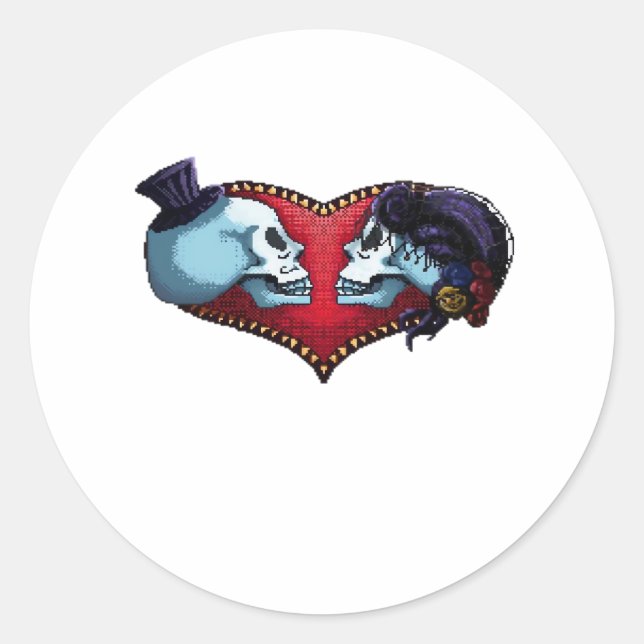 Adesivo Redondo Até que a Morte nos Separe. Clássico (Frente)