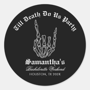 Adesivo Redondo Até que a morte nos separe da Festa de Despedida d