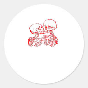 Adesivo Redondo Até que a Morte nos Separe (Vermelho Transparente)