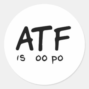 Adesivo Redondo ATF é Poo Poo