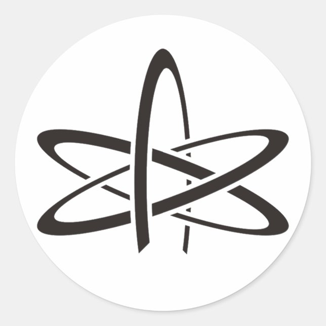 Adesivo Redondo Atheist Atom (Frente)