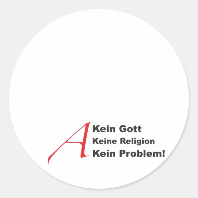 Adesivo Redondo atheistA1 (Frente)