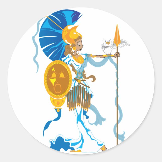 Adesivo Redondo Athena Stickers (Frente)