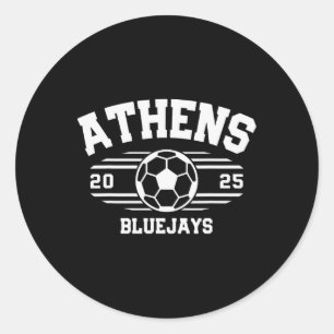 Adesivo Redondo Athens Bluejays Futebol Byll 2025 EM 