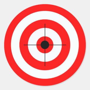 Adesivo Redondo Atirar Alvos com Alta Visibilidade Brilhante Color