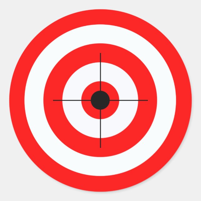 Adesivo Redondo Atirar Alvos com Alta Visibilidade Brilhante Color (Frente)