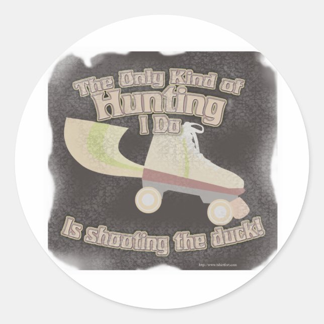 Adesivo Redondo Atire no Pato (Frente)