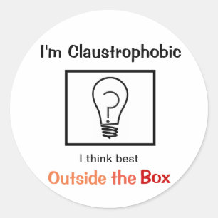 Adesivo Redondo atitude com claustrofobia