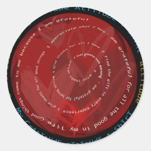 Adesivo Redondo Atitude da gratitude