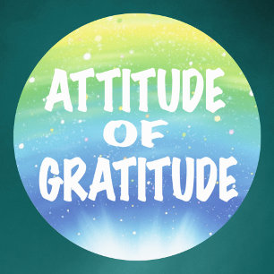 Adesivo Redondo Atitude da gratitude