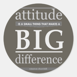 Adesivo Redondo Atitude de Churchill pequena diferença