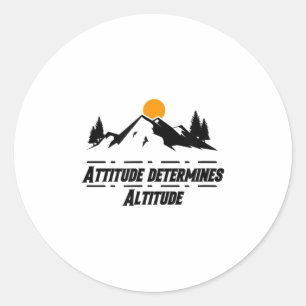 Adesivo Redondo Atitude Determina Altitude, Motivação E Sitiv