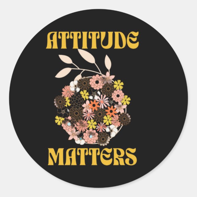 Adesivo Redondo Atitude S Sticker (Frente)