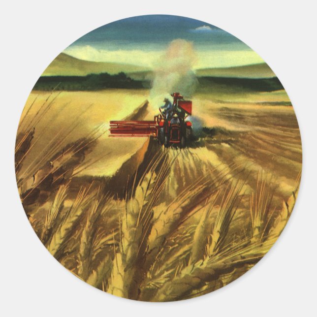 Adesivo Redondo Atividade De Fazenda Agrícola De Viagem, Agricultu (Frente)