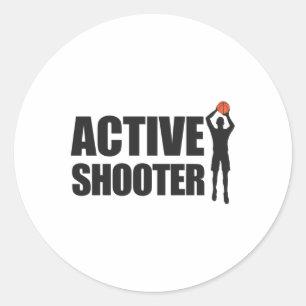 Adesivo Redondo Ativo Ativo Jogador de Basquete Ativo para Fotogra