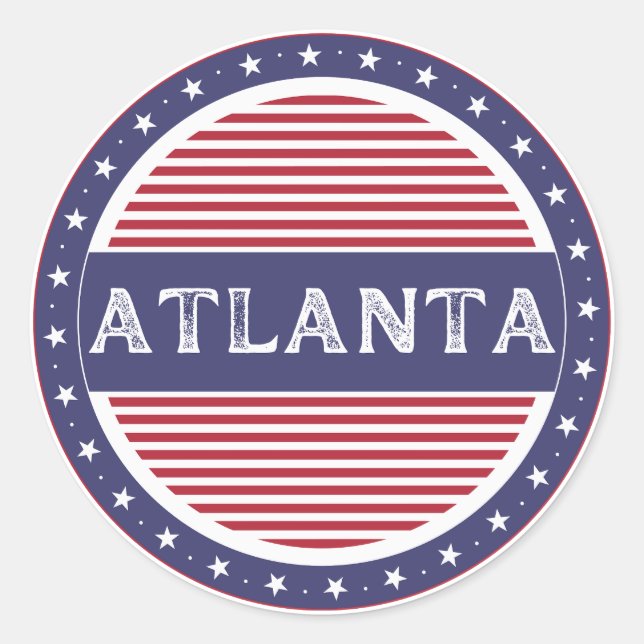 Adesivo Redondo Atlanta City Pride Emblem – American Identity (Frente)