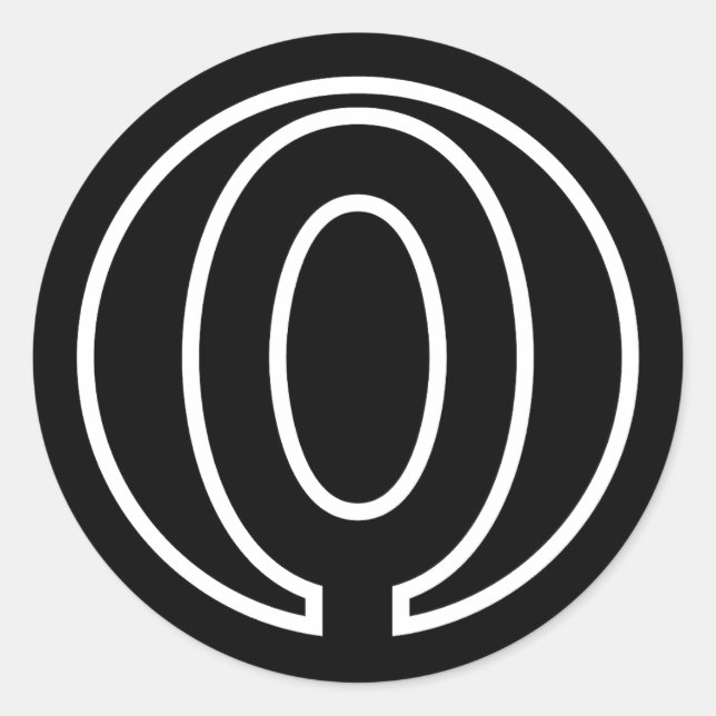 Adesivo Redondo Atletas Forma do círculo Número 0 (Frente)