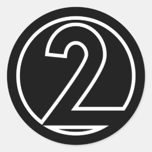 Adesivo Redondo Atletas Forma do círculo Número 2