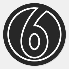 Adesivo Redondo Atletas Forma do círculo Número 6