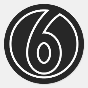 Adesivo Redondo Atletas Forma do círculo Número 6