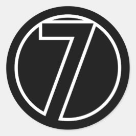 Adesivo Redondo Atletas Forma do círculo Número 7