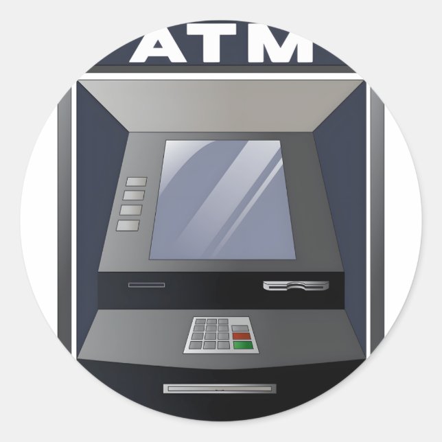 Adesivo Redondo Atm Automático da Máquina de Teller (Frente)