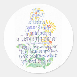 Adesivo Redondo Ato de Caring Sticker