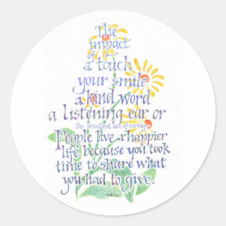 Adesivo Redondo Ato de Caring Sticker