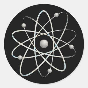 Adesivo Redondo Atom (007) - Stickers