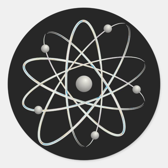 Adesivo Redondo Atom (007) - Stickers (Frente)