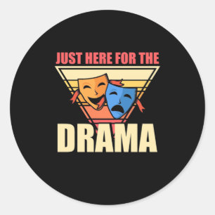 Adesivo Redondo Ator Aqui Para O Drama
