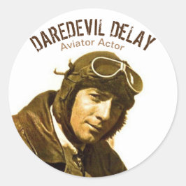 Adesivo Redondo Ator aviador DAREDEVIL DeLAY - Folha Decal