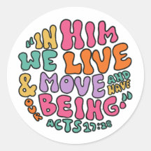 Atos 17:28 Tipografia Colorida com Letra Mão