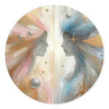 Atração do Abstrato Impressionismo Art Sticker