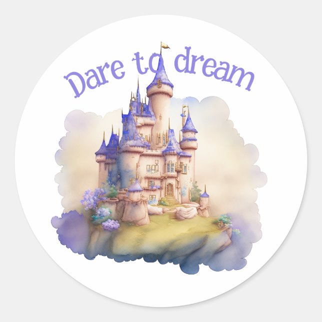 Adesivo Redondo Atrevo a Sonhar (Frente)