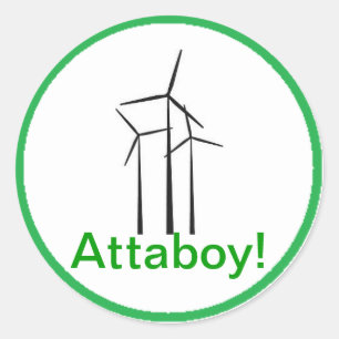Adesivo Redondo Atta Boy Wind Turbine