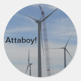 Adesivo Redondo Atta Boy Wind Turbine