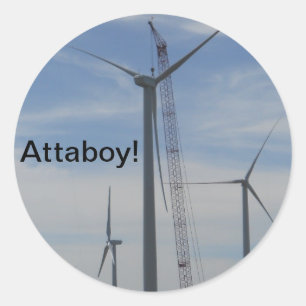 Adesivo Redondo Atta Boy Wind Turbine