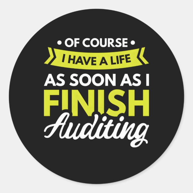 Adesivo Redondo Atuário do Contador de Auditores (Frente)