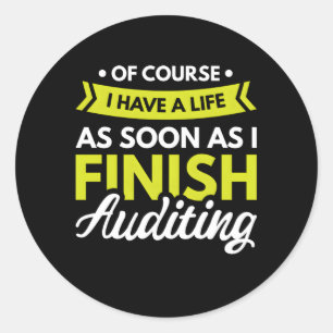 Adesivo Redondo Atuário do Contador de Auditores