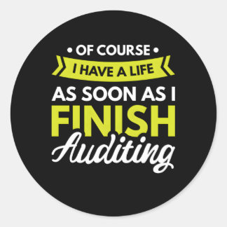 Adesivo Redondo Atuário do Contador de Auditores