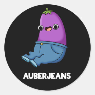 Adesivo Redondo Auberjeans Funny EggPlant Dark BG